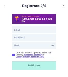 registrace SG Casino