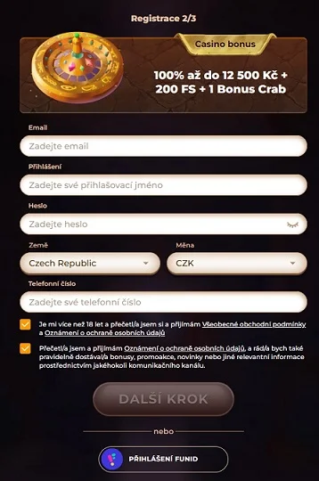 amunra-casino-registrační-formulář