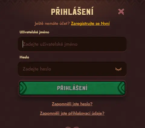 5 Gringos Casino o přihlašovací formulář