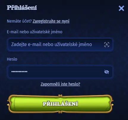 Casombie Casino o přihlašovací formulář