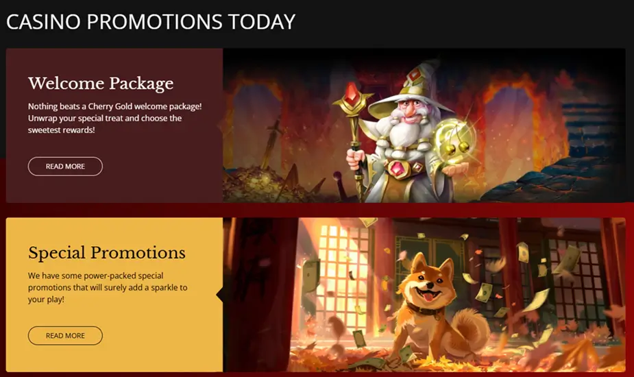 Cherry Gold Casino Bonusy