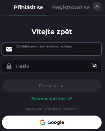 Rockyspin Casino o přihlašovací formulář