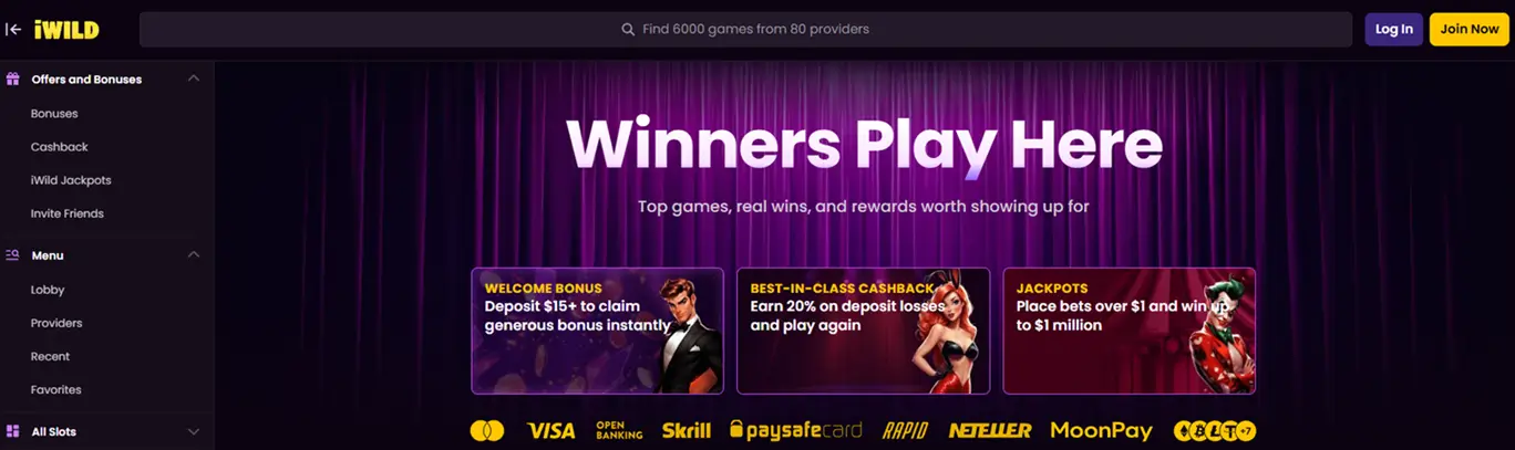 Strona glowna online iWild Casino