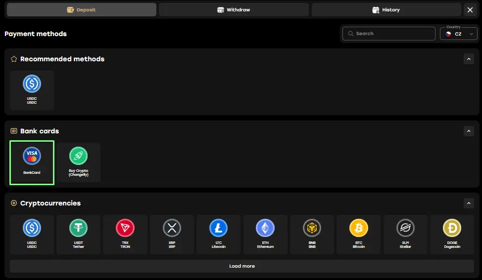 Mastercard Casino Vklad