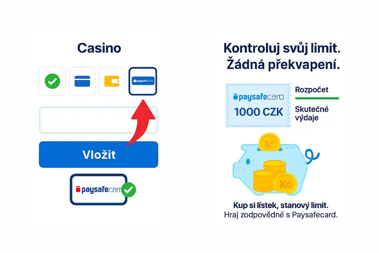 Platba v Casinu přes Paysafecard, kontrola rozpočtu a zodpovědné hraní